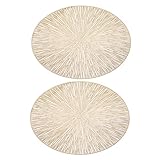 Alipis 2 Stück Runde Tischsets Mit Ausschnitten Für Hochzeiten Tischsets Aus Metall Dekor Für Hochzeiten Tischdekorationen Kaffee-Untersetzer Tischsets Für Esszimmer Runde