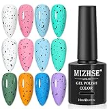 MIZHSE Top Coat Gel UV Eierschale Gel Nagellack Transparentes für Nail Art Salon Design Maniküre Nagel Gel Versiegelung Überlack Unterlack Nagellack