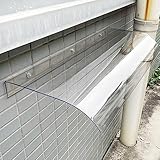 Haustürvordach,Türvordach,Regenschutz Türdach Aus Polycarbonat,wasserdichte Transparente Markise,Unsichtbare Vordach Für Haustür,Uv-Schutz Gegen Regen Und Schnee Vordach,Clear-50x140cm/19.7 * 55in