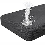 100% Wasserdichter Sofa Sitzkissenbezug, Stretch Sitzbezug Couch Kissenbezüge Undurchlässige Husse Schonbezug Sofa überzug Ersatz Grau (3 PCS Medium Sitze)