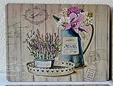 Boltze 1018617 Tischset Lavendel mit Kork, 4-teilig (1 Set)