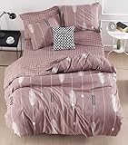 Questo Casa, Ranforce-Bettwäsche-Set für Doppelbett, 100% Baumwolle, Bettdeckenbezug: 200 x 220 cm, Spannbettlaken: 240 x 260 cm, Kopfkissenbezug: 50 x 70 cm, 2 Stück, Rosa