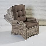 La Casa di Caesar Living Sessel Turin Natur Geflecht Gartensessel Sessel Rattansessel Polyrattan