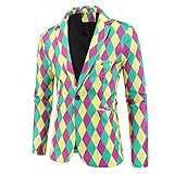 DRESCOKLJ Sakkos Für Herren 4Xl Sportlich Freizeit Blazer Männer Bunter Blazer Luxus Stilvoll Anzugjacke Blazer Langarm Jacket Smokingjacke