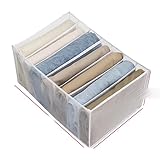 Unterwäsche, BH-Aufbewahrungsbox, Schubladen-Organizer, Kleiderschrank, Schubladenteiler, Kleidung, Aufbewahrungsbox für Schals, Socken, BH-Organizer, Cajones, Jeans, 7 Fächer, Weiß