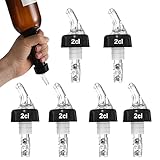 LUFEIS Dosier/Maß-Ausgießer, Flaschenausgießer, Automatische Messflaschenausgießer 6er Pack, Maßausgießer, Ausgießer Spirituosen, Dosierausgießer, Kunststoff, Auto-Pour, Transparent