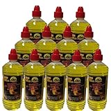 12x 1 Liter Flaschen Brenngel Gelkamine Ethanolkamine Wandkamine Gel Bioethanol