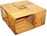 Kistenkolli Altes Land 4 Stück Massive Obstkisten - Weinkisten Holzkisten Apfelkisten+++ Natur gebraucht