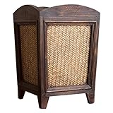 CLoxks Mülleimer Kosmetikeimer Retro Mülleimer Dose Square Holz Dekorative Mülleimer Hotel Home Wohnzimmer Büro ohne Deckel Abfallbehälter 12 Liter (3.2 Gallonen) Treteimer Bad Mülleimer Abfalleimer