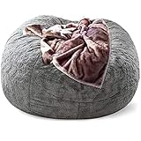 MKYOKO 180CM Riesige gefüllte Bohnentasche Sofa Bett Beanbag Stuhl Zimmer Sitzsack Futon Couch Relax Lounge Furniture (ohne Füllung, ohne Futter) (Color : Multicolor) (Gray C)