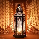 Orientalische Grosse XXL Stehlampe Lampe Yagmur 75cm Schwarz E27 | Marokkanische Tischlampen Gross Metall, Lampenschirm Schwarz | Stehleuchte modern, Leuchte für Vintage, Retro & Landhaus Stil Design