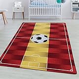 SIMPEX KinderTeppich, Fußballstadion Spanien, Teppich Gelb, 120 x 170 cm, Teppich für Kinder, Teppich Kinderzimmer