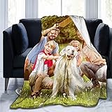 UOOYAA Fotodecke mit Eigenem Foto Name,Super Weich Personalisierte Foto Decke Selbst Gestalten Bedrucken Lassen Kuscheldecke Geschenk für Freunde Familie Geburtstag Weihnachten(1 Foto)