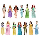 Disney Princess HPG74-13 Prinzessinnen-Modepuppen mit Glitzerkleidung und Accessoires, inspiriert von Disney-Filmen, Disney Prinzessin Puppen Spielzeug ab 3 Jahren