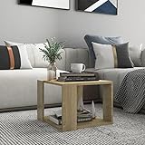 BULANED Couchtisch, Wohnzimmertisch, Wohnzimmer Tisch Für Couch, Coffee Table, Beistelltisch, Sofatisch, Sonoma-Eiche 40x40x30 cm Holzwerkstoff
