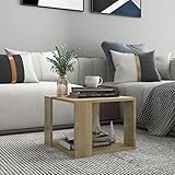 BULANED Couchtisch, Wohnzimmertisch, Wohnzimmer Tisch Für Couch, Coffee Table, Beistelltisch, Sofatisch, Sonoma-Eiche 40x40x30 cm Holzwerkstoff