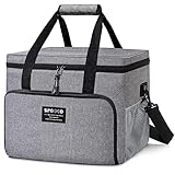 SPGOOD Kühltasche 20L/30L/40L Thermotasche Picknicktasche Groß Isoliert Faltbar Gefriertasche Warmhaltetasche Lunchtasche Tiefkühltasche Cooler Bag Einkaufstasche für Strand/Picknick/Camping/BBQ/Büro