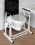 HeRo24 WC-Aufstehhilfe-mobiles Toiletten Stützgestell Haltegriff für Bad Stützgriff Halteschiene