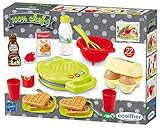 Ecoiffier – Waffeleisen für Kinder – 22-teiliges Backset mit Spiellebensmitteln, ideales Zubehör für Spielküchen, Spielwaffeleisen, für Kinder ab 18 Monaten