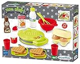 Ecoiffier – Waffeleisen für Kinder – 22-teiliges Backset mit Spiellebensmitteln, ideales Zubehör für Spielküchen, Spielwaffeleisen, für Kinder ab 18 Monaten