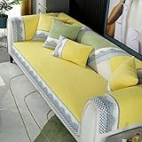 Heimtextilien-Dekoration, Cord-Mais-gestreifter Couch-Sofabezug, Wellen-Jacquard, rutschfeste Schnitt-Couchbezüge, superweicher, Warmer Möbelschutz, kompatibel mit Hunden, Kindern, Haustieren, Sofa-