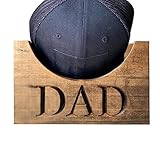Linsition Hutaufbewahrungsbox für Baseballkappen,Holzhandwerksgeschenk zum Vatertag | Stapelbare Hutablage zur Aufbewahrung von Baseballmützen für Bücherregal, Schlafzimmer, Garderobe