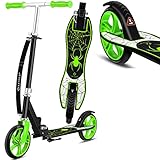 Kesser® Scooter Roller Kinderroller Cityroller Tretroller Kickroller Kickscooter, Design/Spider (Green)