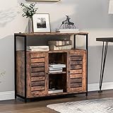 HUMNZR Beistellschrank, Sideboard, Lagerschrank, Lagerregal Regal für Bücher, für Wohnzimmer Büro, Vintagebraun