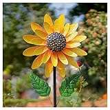 Sonnenblume Windrad Blume, Einfach Zu Montieren Sonnenblume Windrad Windrad Für Draußen Metall, Rasen Und Outdoor