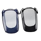 Zerodeko 2 Stück Faltbarer Wäscheeimer Kleidungsorganisator Kleidungsaufbewahrung Organizer Badezimmer Wäschekorb Kinderwäschekörbe Kinderaufbewahrungsbehälter Mesh-Wäschebeutel