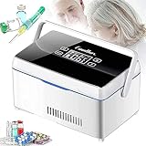 EKSED Mini-Kühlschränke, Tragbare Insulinkühler-Kühlbox, Tragbarer Medikamentenkühler-Kühlschrank Kühlbox Mit Konstanter Temperatur, Wiederaufladbares LCD-Display 2–8 °C,2*Battery