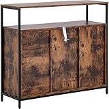 HUMNZR Sideboard, Holz Küchenschrank mit Doppeltür, Beistellschrank, Sideboard, Lagerschrank