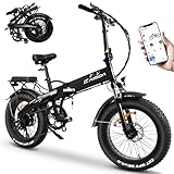 KAISDA e Bike Klappbar 20 Zoll mit 48V 12.8Ah Lithium-Batterie, Klapprad ebike 4.0 Zoll Fat Reifen, EU-Konform Pedelec Citybike Alu mit 250W BAFANG Motor, Shimano 7 Gang fur Herren Damen