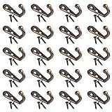 Kleiderhaken, 20 Stück, Kleiderhaken, Wandhaken mit 40 Schrauben, perfekt (Bronze) (Bronze)