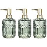 Yennefer 3X 400 Ml Seifenspender Chic Glas Nachfüllung Leere Flasche Home Hotel Badezimmer Conditioner Handseife Shampoo Flasche Grün