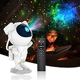 Astronauten Galaxy Projektor Sternenhimmel Nachtlicht, Astronaut LED Sternenprojektor mit Nebel, Timer und Fernbedienung, für Schlafzimmer und Deckenprojektor, Geschenke für Kinder und Erwachsene…