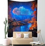 Wandteppich mit Cartoon-Baum, Kawaii, Raumdekoration, Wandbehang, Mandala, Boho-Dekor, Wandteppich, B4, 200 x 180 cm