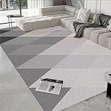 Kunsen Teppich Boden Anti-Rutsch, schmutzabweisend und langlebig flokati Teppich waschbar Grey kinderzimmer Teppich Room deko Teppich deko Kamin 160X230CM