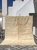 SoloBonito Beni Ourian Berberteppich 206 x 310 cm handgewebt Teppich aus hochwertiger Schurwolle (0036)