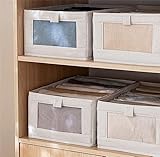 4er-Pack Schrank-Organizer, Schubladen-Organizer mit Sichtfenster, faltbare Schrank-Organizer, Aufbewahrungsbox, for Aufbewahrung und Organisation in Schlafzimmer, Badezimmer, Küche und Büro ( Size :