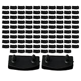 BQLZR 55 mm Ersatz-Lamellenhalter, Kunststoff-Endkappen, Schwarz, 100 Stück