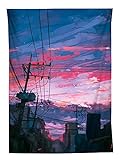 YISUMEI Tapisserie Wandbehang,Anime Stil Draht Wandteppich Wohnzimmer Schlafzimmer Wand Decor Couch Bezug Strandtuch Picknick Tuch,130x150cm