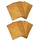 Duendhd 8 Stück Natürliches Seegras Platzset Handgewebt Rechteckige Rattan Platzsets Stroh Teetasse Matte Topflappen