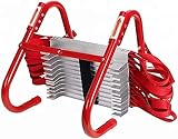 Einziehbare Feuerrettungs-Leiter 3-Geschichte Mit Anti-Rutsch-Sprossen-Tragbare Notfall-Flucht-Leiter Mit Federhaken, Einfach Zu Deploy-Speicher-Dauerhafte 4/7.5/10M Seilleiter-7.5m