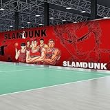 Tapeten Anime SLAM DUNK Farbe 3D Comic Kleidung Restaurant Milch Tee Shop Café Dekoration Hintergrundwand-520 * 290(W*H)