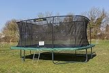 JumpKing Rechteckiges Trampolin mit Gehäuse, 3,6 m x 5,2 m