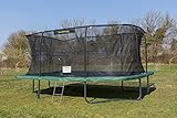 JumpKing Rechteckiges Trampolin mit Gehäuse, 3,6 m x 5,2 m