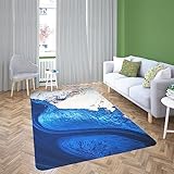 Teppich Wohnzimmer 120X170 Saphirblau Teppich Kurzflor Schlafzimmer,Teppiche Moderne,Carpet Für Wohnzimmer Küche Esstisch,Teppich Waschbar