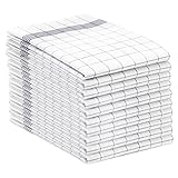 ZOLLNER 10er Set Geschirrtücher, 100% Baumwolle, 50x70 cm, grau kariert