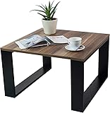 Couchtisch Klein Clif - Wohnzimmertisch in Vielen Farben - Beistelltisch 65x65x40cm - Couchtisch Quadratisch Ideal für Wohnzimmer, Zimmer und Büro - Smart Living Wohnzimmertisch Modern (Nuss)